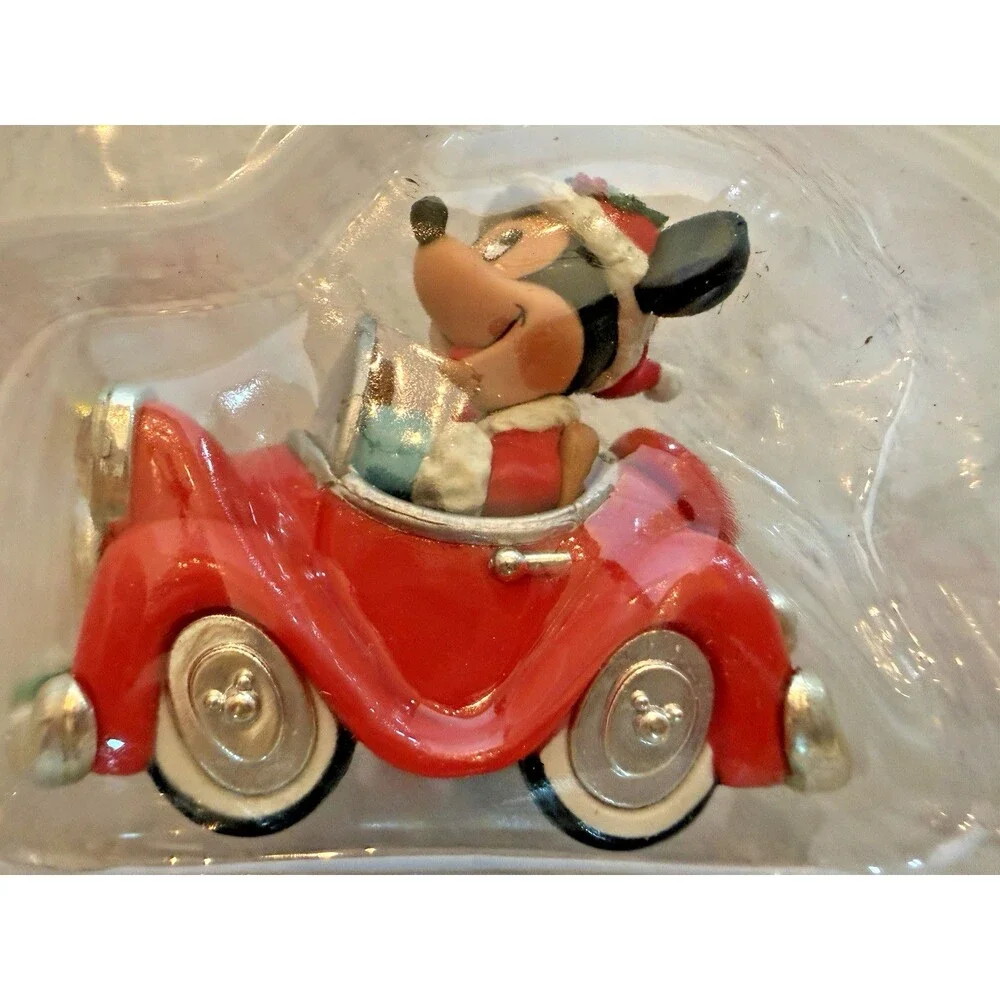 1994 Enesco Disney Christmas Cruisin Mickey Mouse‎ Red Car Ornament New in a Box